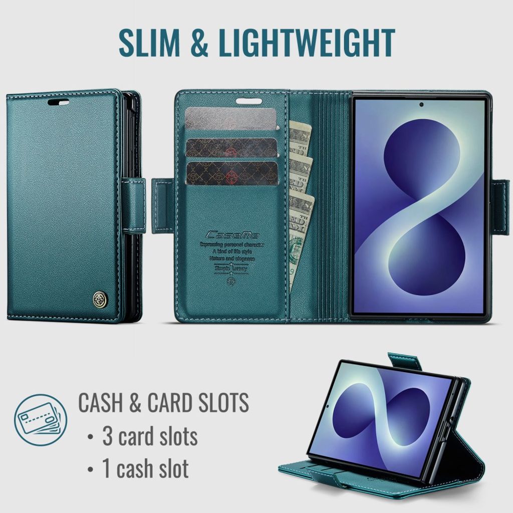 CASEME Samsung Galaxy Z Fold8 Flip Cover med RFID blokering - Grøn