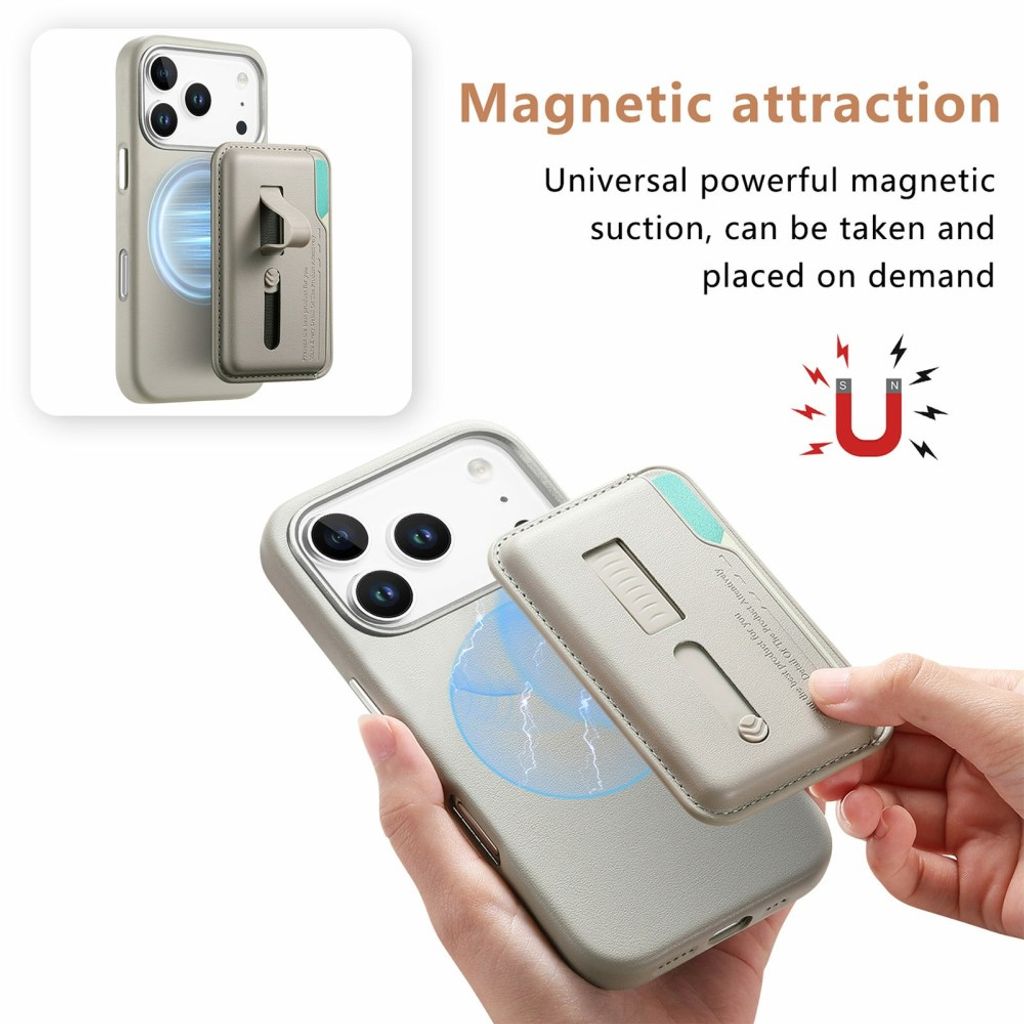 iPhone 17 Pro Max Kortholder Deksel MagSafe - Grå