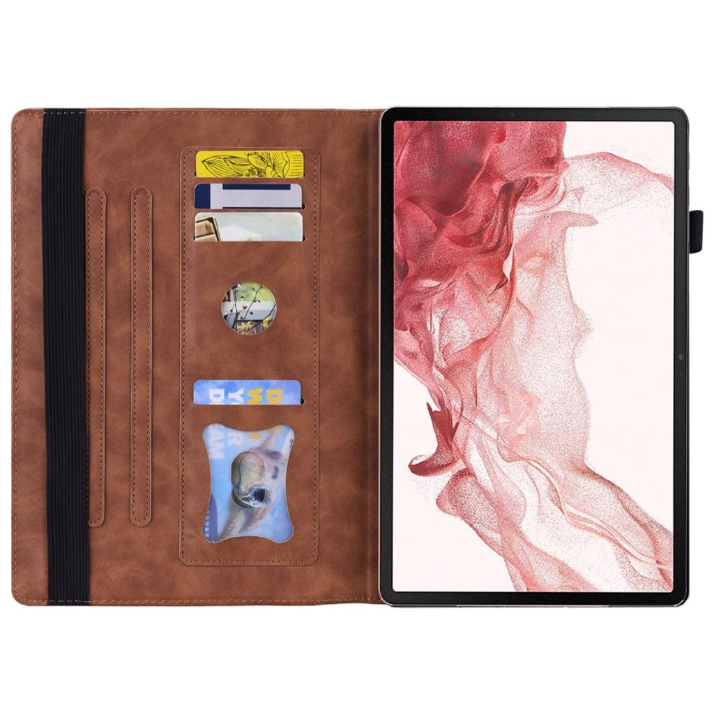 Samsung Galaxy Tab S10 FE Plus Cover with Card Slot - Brown