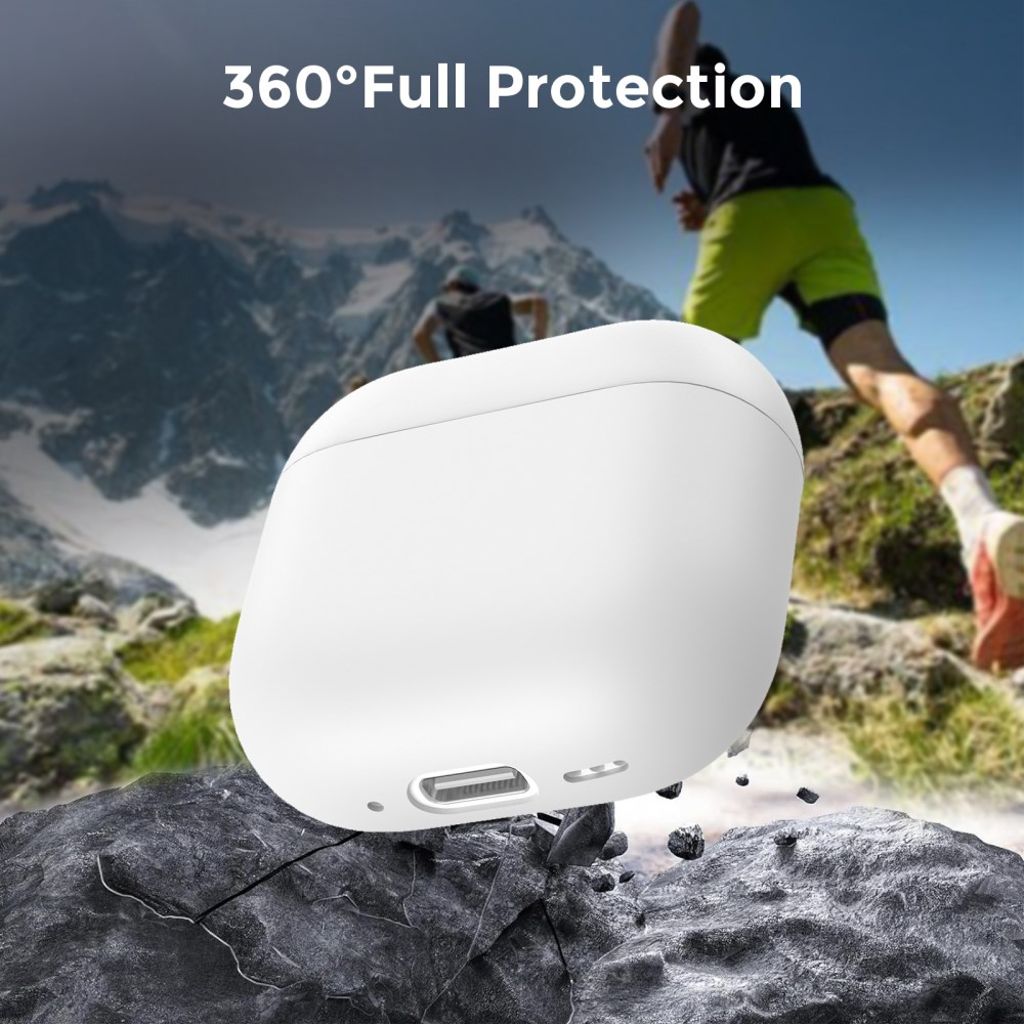 AHASTYLE Apple AirPods 4 Skal Silikon - Vit