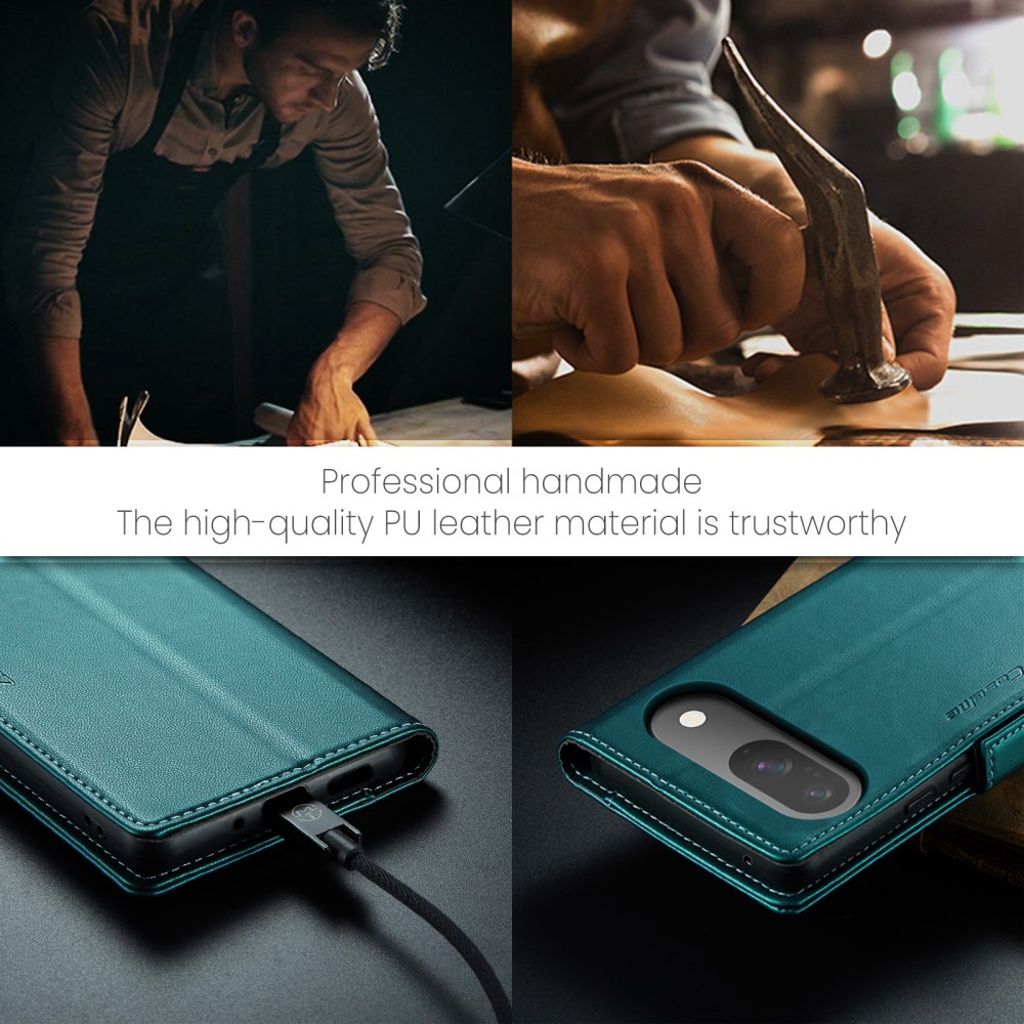 CASEME Google Pixel 10 Pro / 10 / 9 Pro / 9 Kotelo Korttipaikka - Vihreä