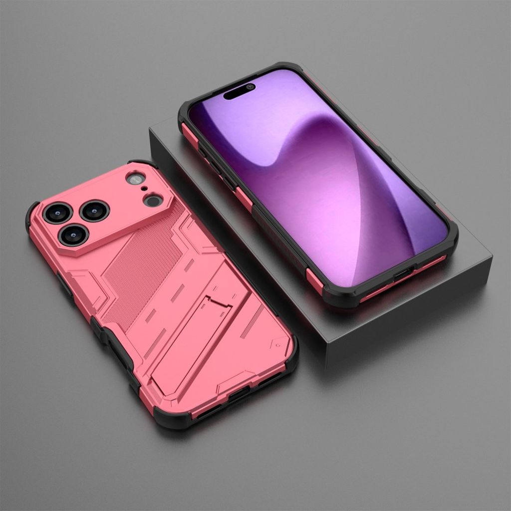 iPhone 17 Pro Max Deksel med Stativ - Rosa