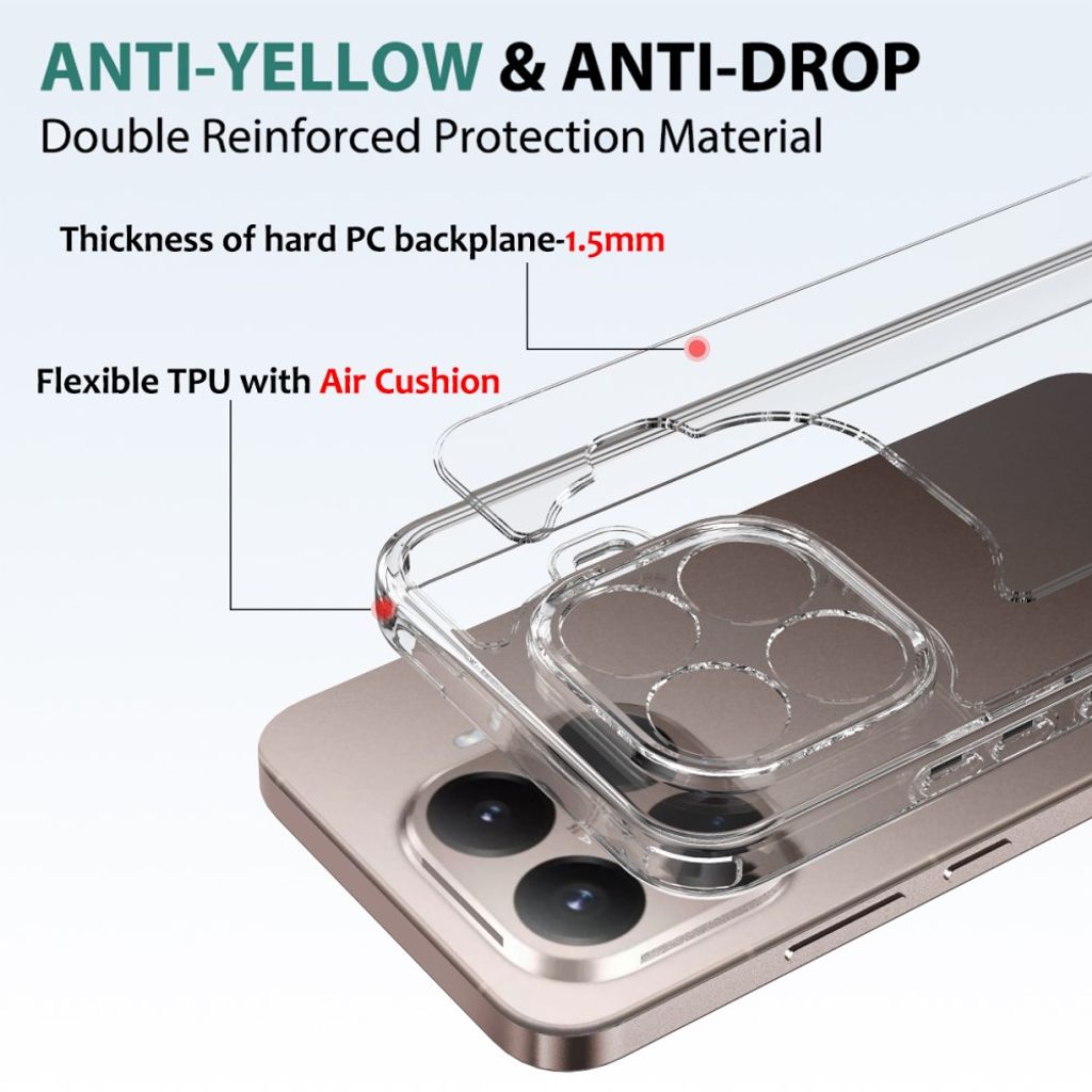 Xiaomi 17T Cover med akrylbagside - Transparent