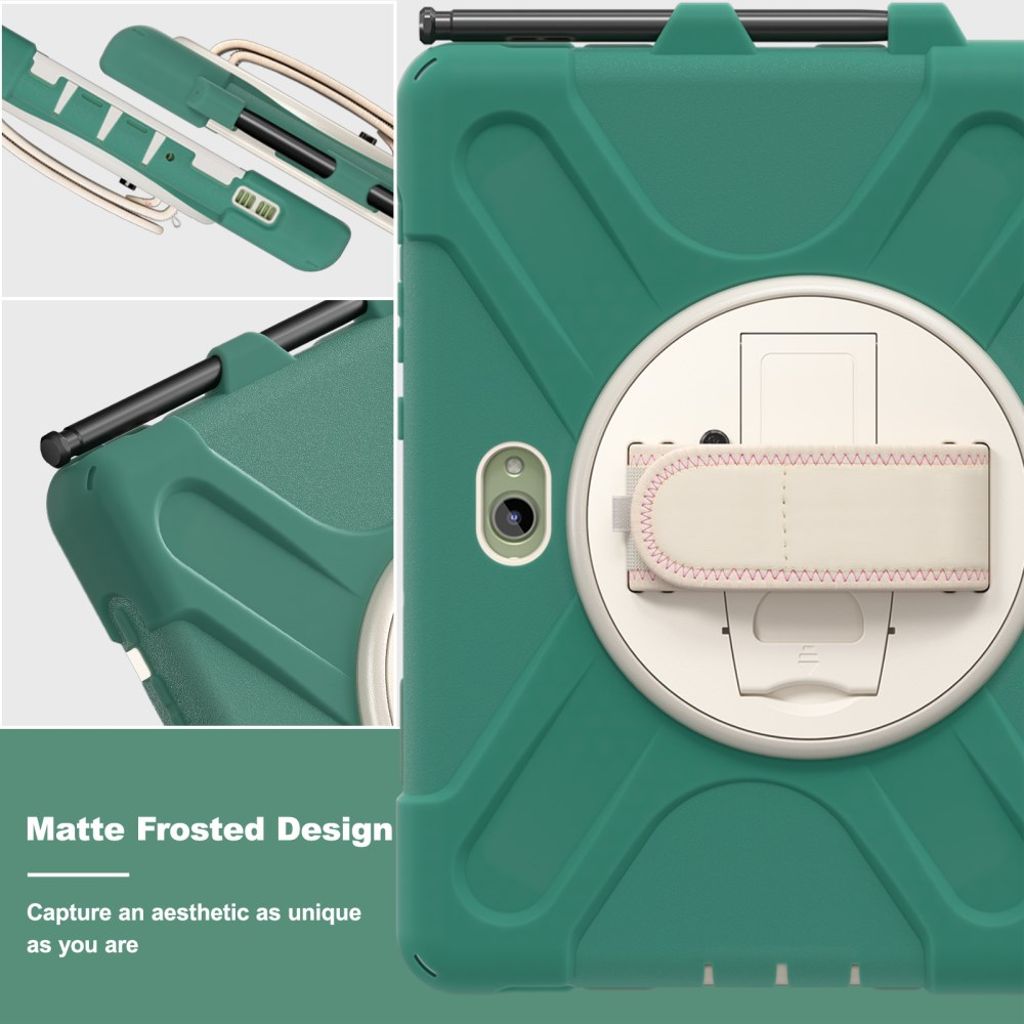 Samsung Galaxy Tab Active5 Pro/Pro/Active4 Pro Hybrid Deksel med Stativ – Smaragdgrønn