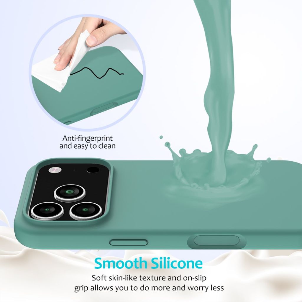 iPhone 17 Pro Max silicone phone case - turquoise