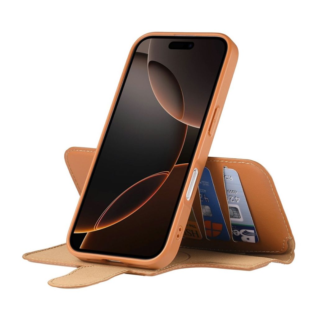 CASENEO iPhone 16 Cover with Stand - Brown