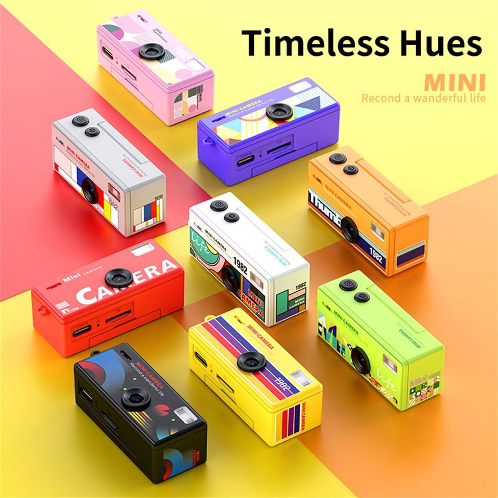 LK-030 Mini digitalkamera 720P HD med nyckelring och 0.96" display – Gul