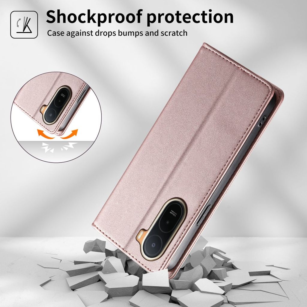 Xiaomi Poco C85x 5G/Redmi A7 Pro Plånboksfodral - Rosa