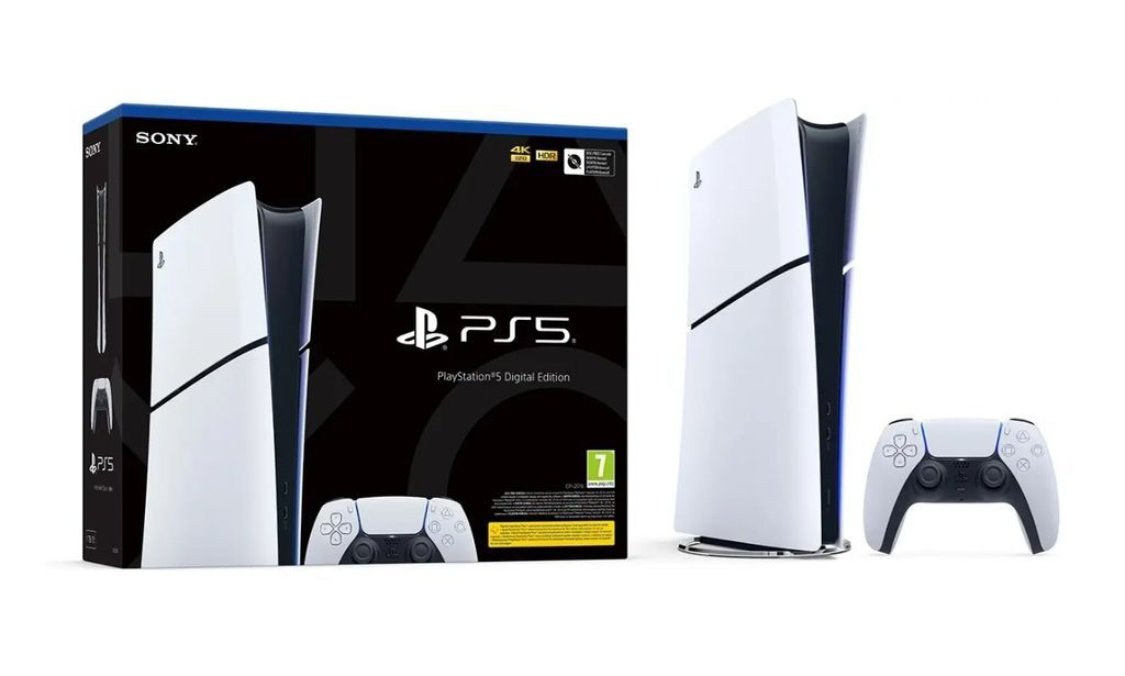 PlayStation 5 (PS5) Digital Edition Slim + 1 DualSense-kontroll (2025)