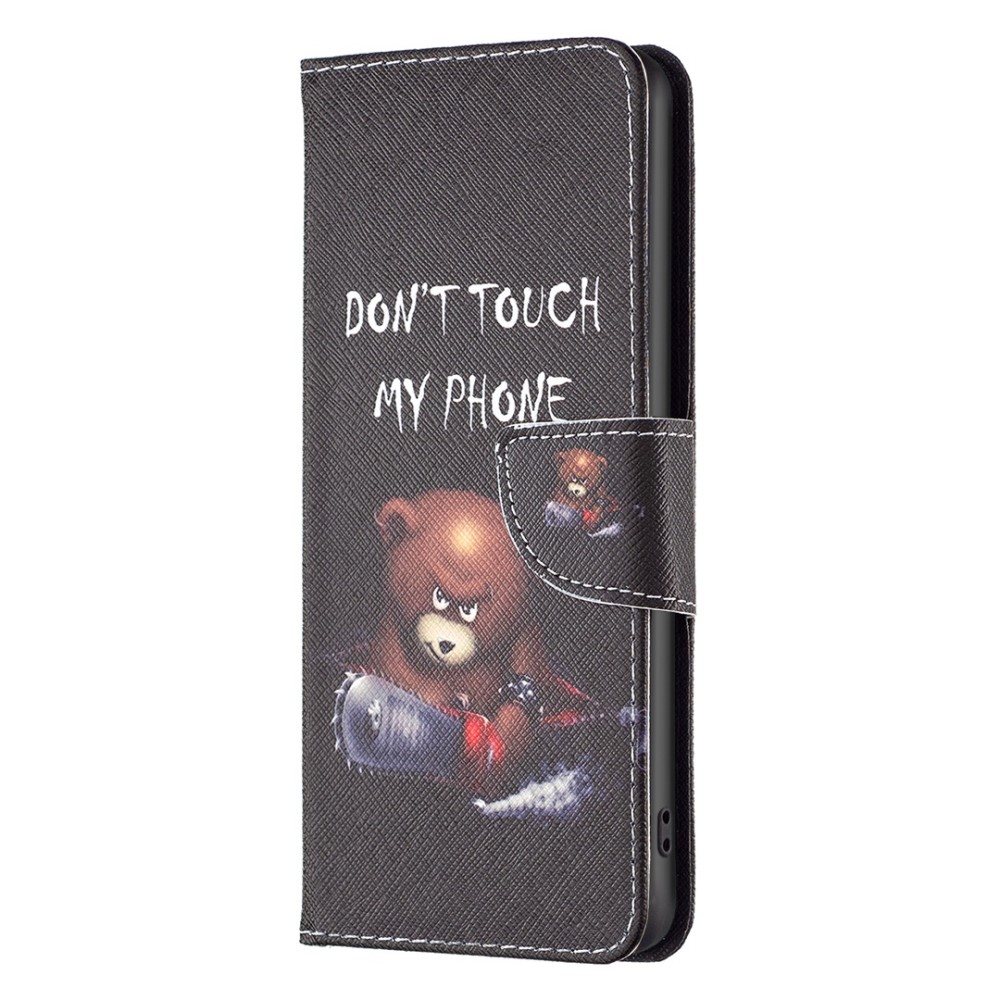 PU Leather Stand Suoja iPhone 14 Pro Max - Bear