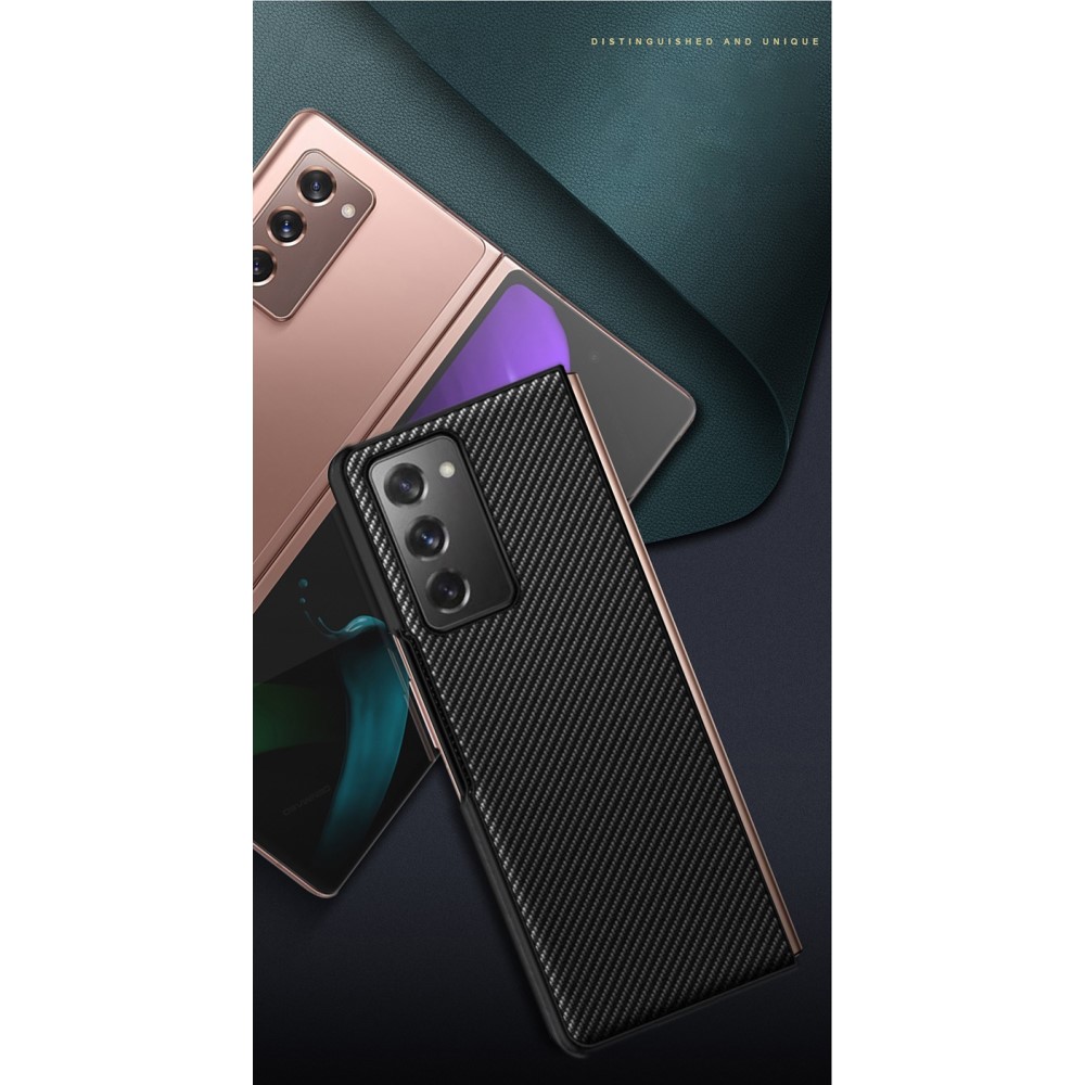 Carbon Fiber Kuori Samsung Galaxy Z Fold2 - Musta
