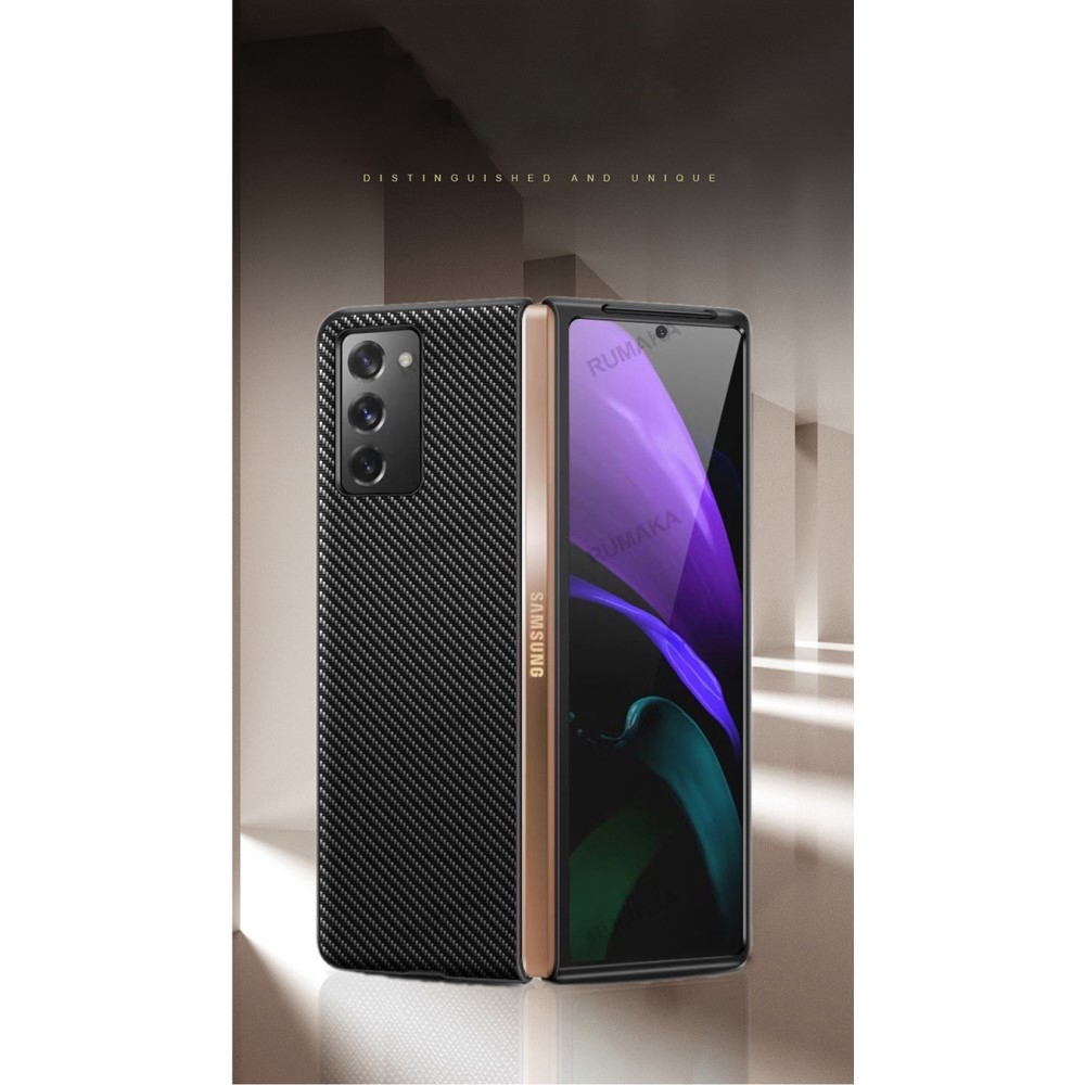 Carbon Fiber Kuori Samsung Galaxy Z Fold2 - Musta
