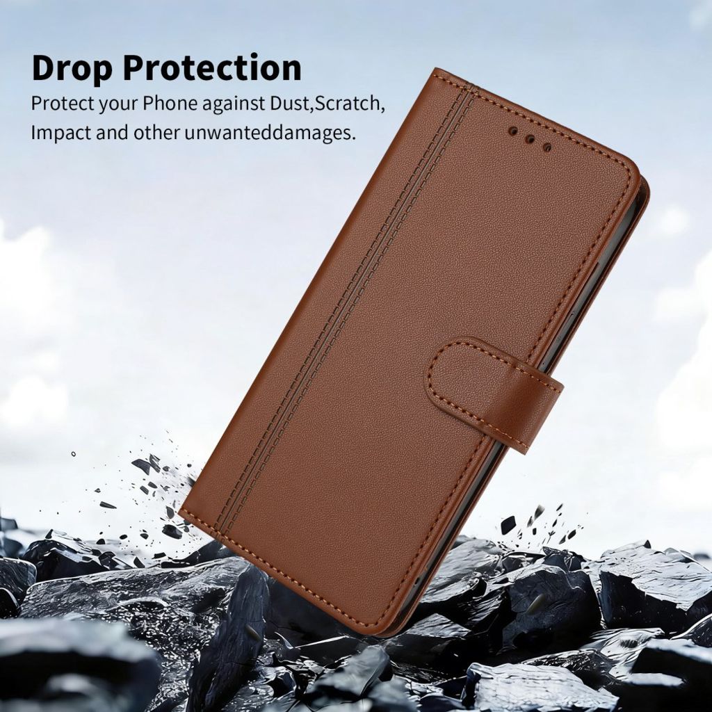 Xiaomi 17T Lompakkokotelo käsihihnalla - Ruskea
