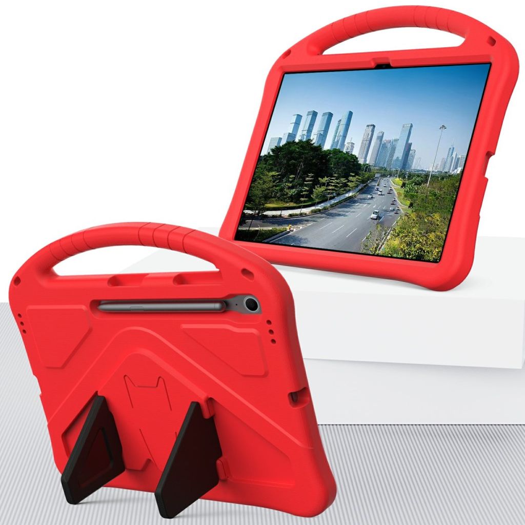 Samsung Galaxy Tab S10 FE Plus Case with Handle stand - Red