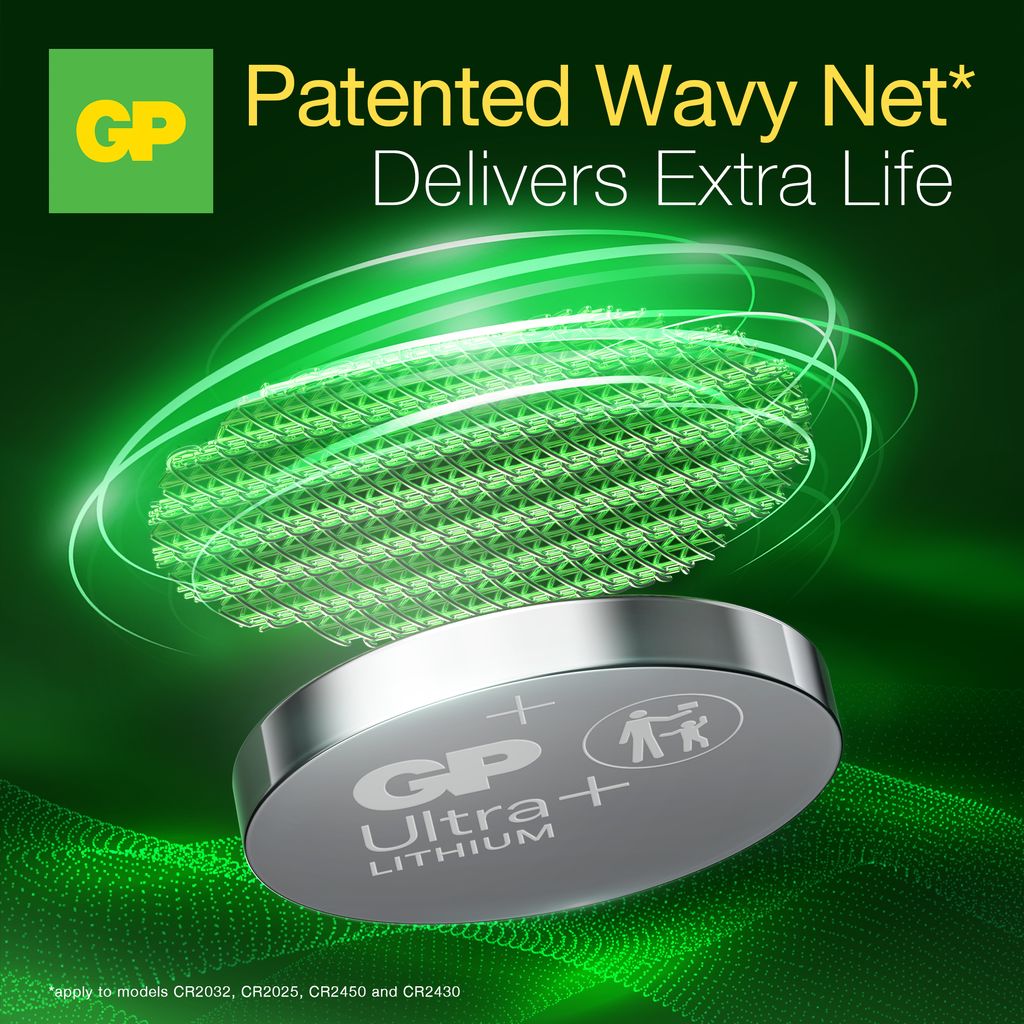 CR2025 2-pakning GP Ultra Plus litiumknappcellebatterier
