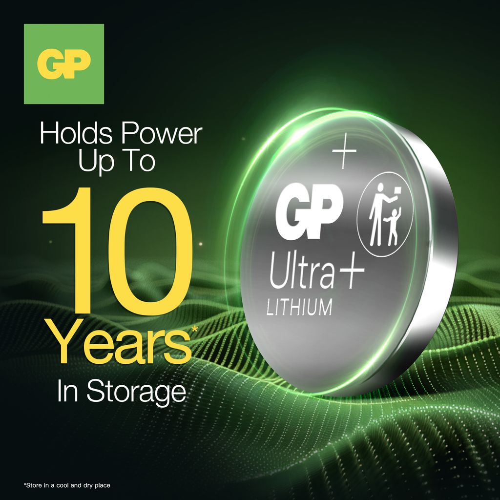 CR2025 2-pakning GP Ultra Plus litiumknappcellebatterier