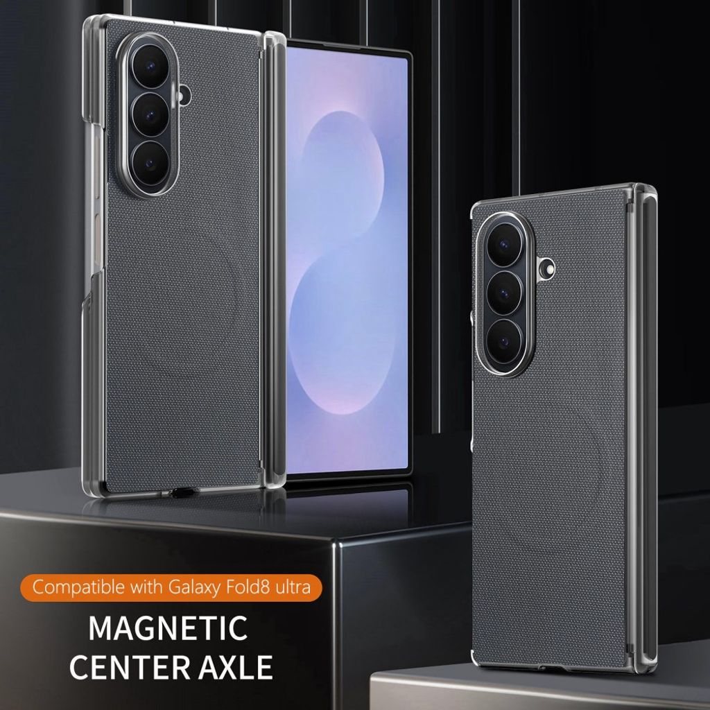 Samsung Galaxy Z Fold8 Ultra MagSafe Kuori PU-nahkaa - Harmaa