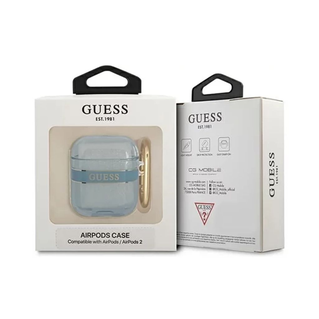 Guess Strap Etui till AirPods 1/2 - Blå
