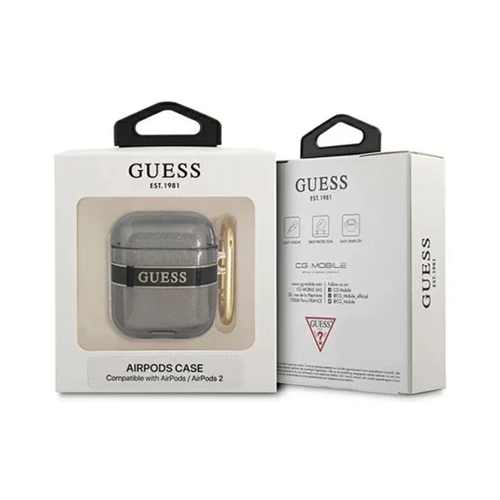 Guess Strap Etui till AirPods 1/2 - Sort
