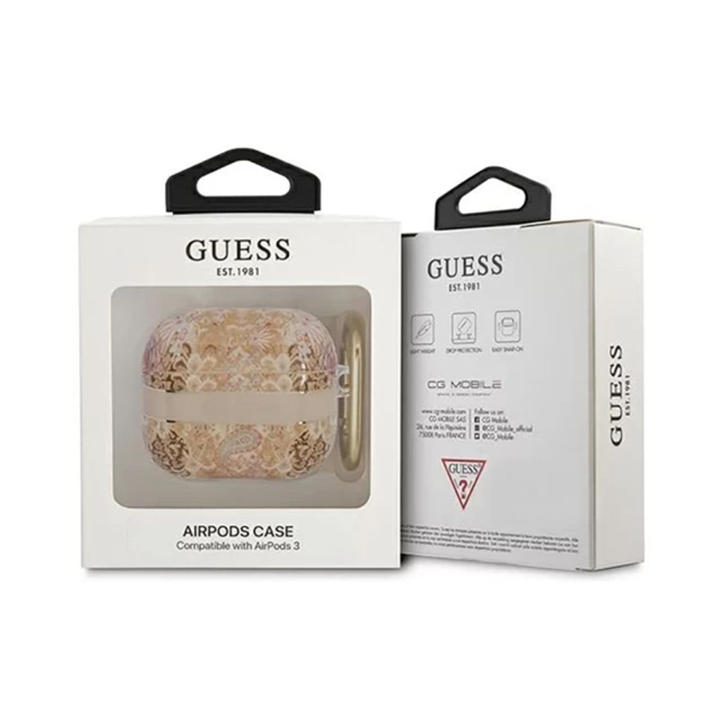 Guess Paisley Strap Fodral till Airpods 3 - Guld