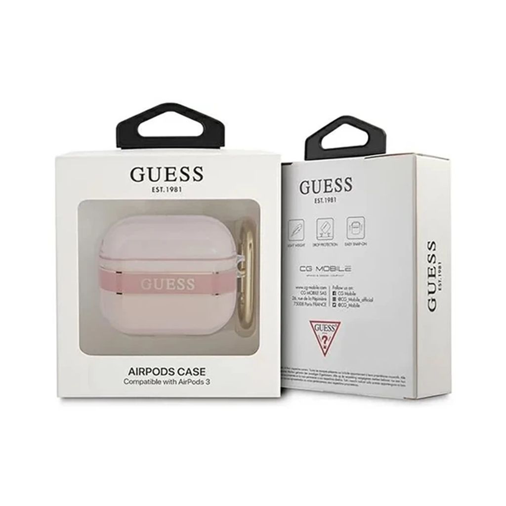 Guess Strap Fodral till Airpods 3 - Rosa