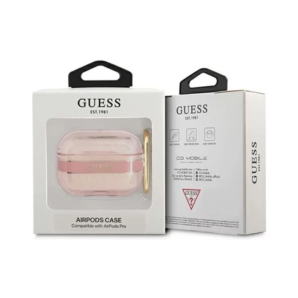 Guess Strap Fodral till AirPods Pro - Rosa
