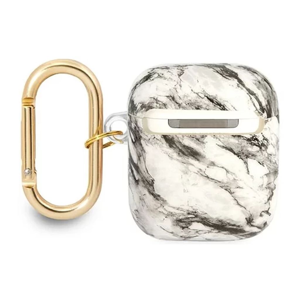 Guess Marble Strap Fodral till AirPods 1/2 - Grå