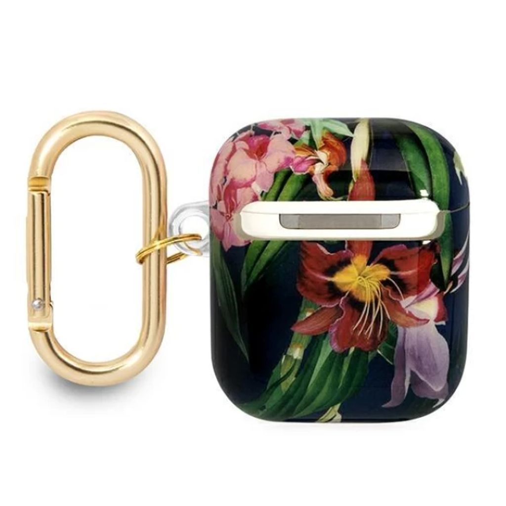 Guess Flower Strap Etui till AirPods 1/2 - Blå