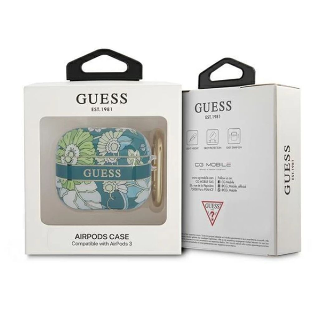 Guess Flower Strap Fodral till Airpods 3 - Grön