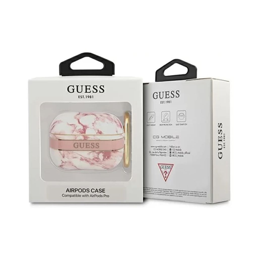 Guess Marble Strap Fodral till AirPods Pro - Rosa
