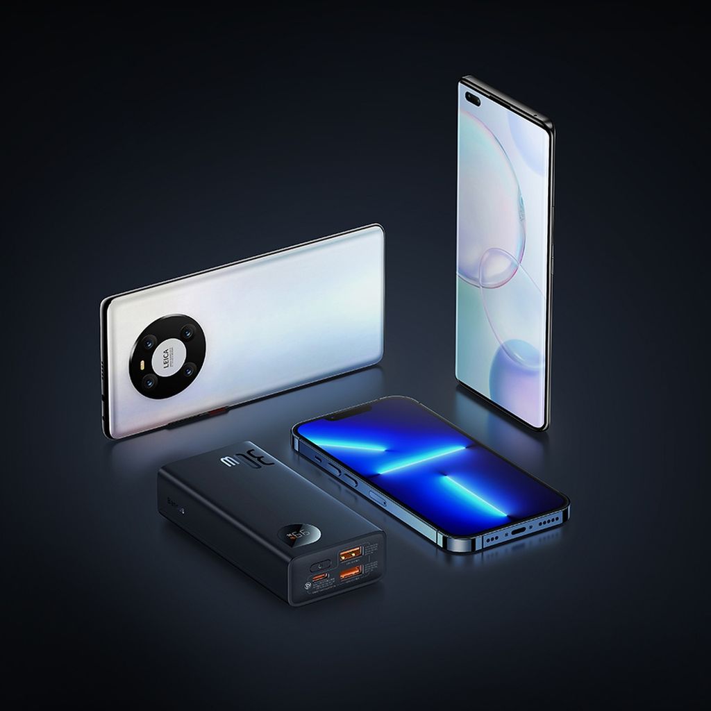 Baseus Adaman2 powerbank digital display 10000mAh 30W svart