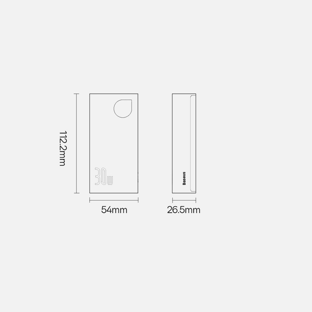 Baseus Adaman2 powerbank digital display 10000mAh 30W svart