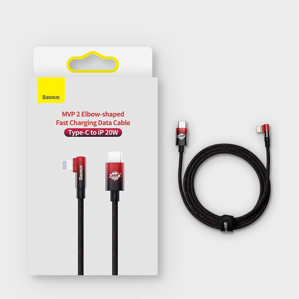 Baseus CAVP000220 Lightning til USB-C PD kabel 20W 1m – rød