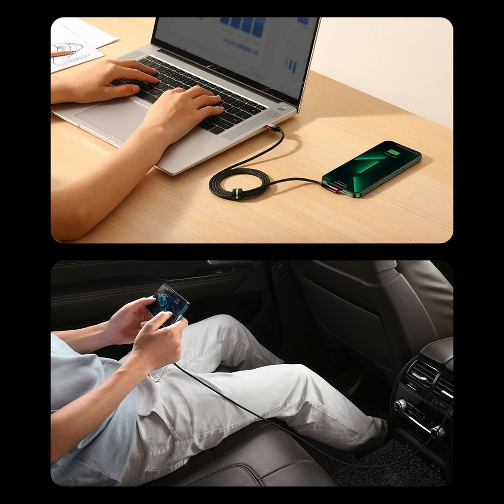Baseus CAVP000220 Lightning til USB-C PD kabel 20W 1m – rød