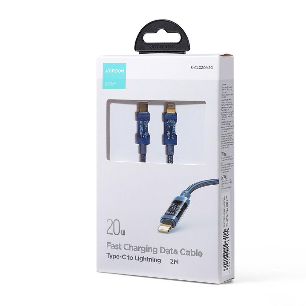 Joyroom S-CL020A20 Lightning / USB-C PD kabel 2m 20W - blå