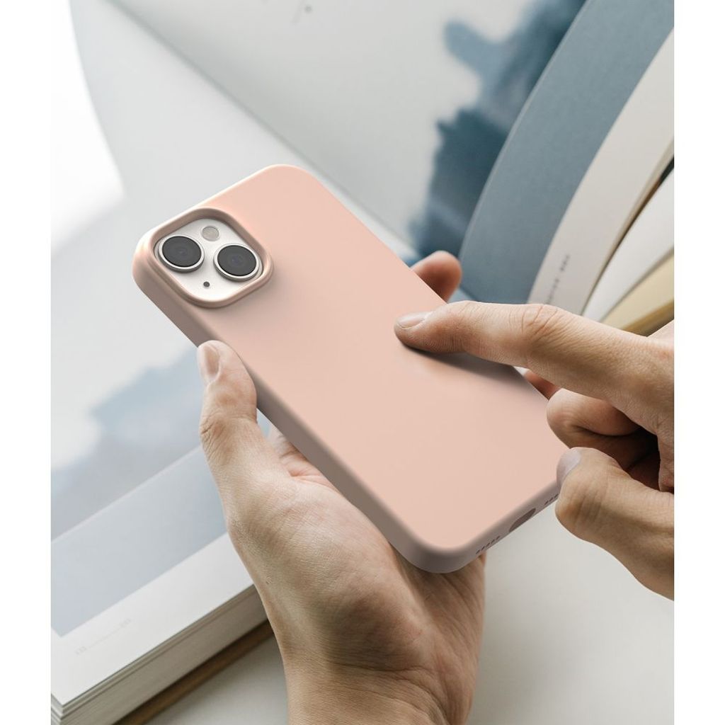 Ringke Silicone Deksel til iPhone 14 Plus - Pink Sand