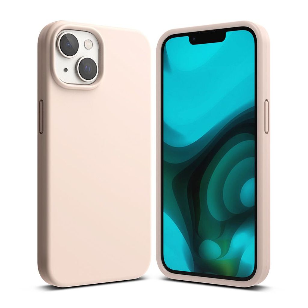 Ringke Silicone Deksel til iPhone 14 Plus - Pink Sand