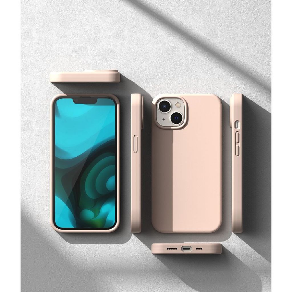 Ringke Silicone Deksel til iPhone 14 Plus - Pink Sand