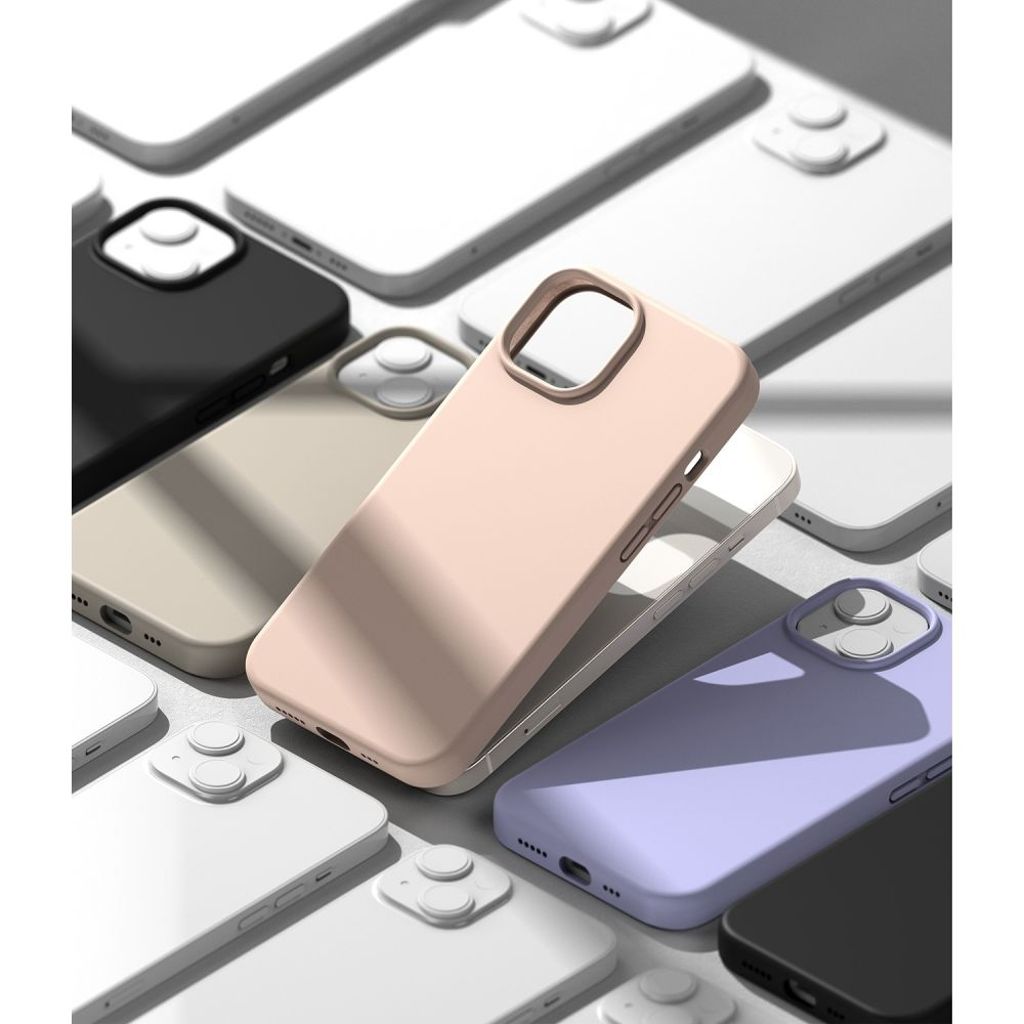 Ringke Silicone Deksel til iPhone 14 Plus - Pink Sand