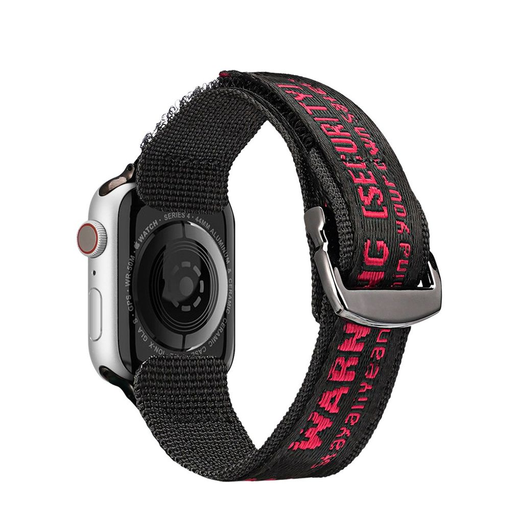 Dux Ducis Outdoor Urrem til Apple Watch 42/44/45/49mm - Sort/Rød