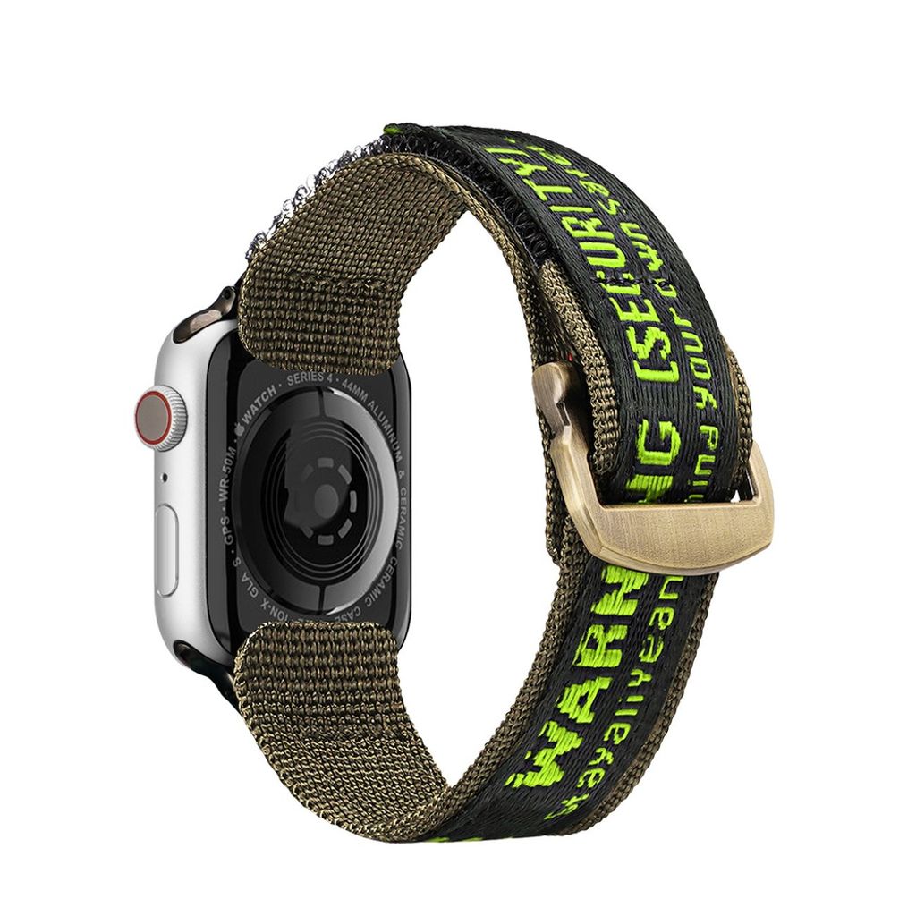 Dux Ducis Outdoor Urrem til Apple Watch 42/44/45/49mm - Sort/Grøn