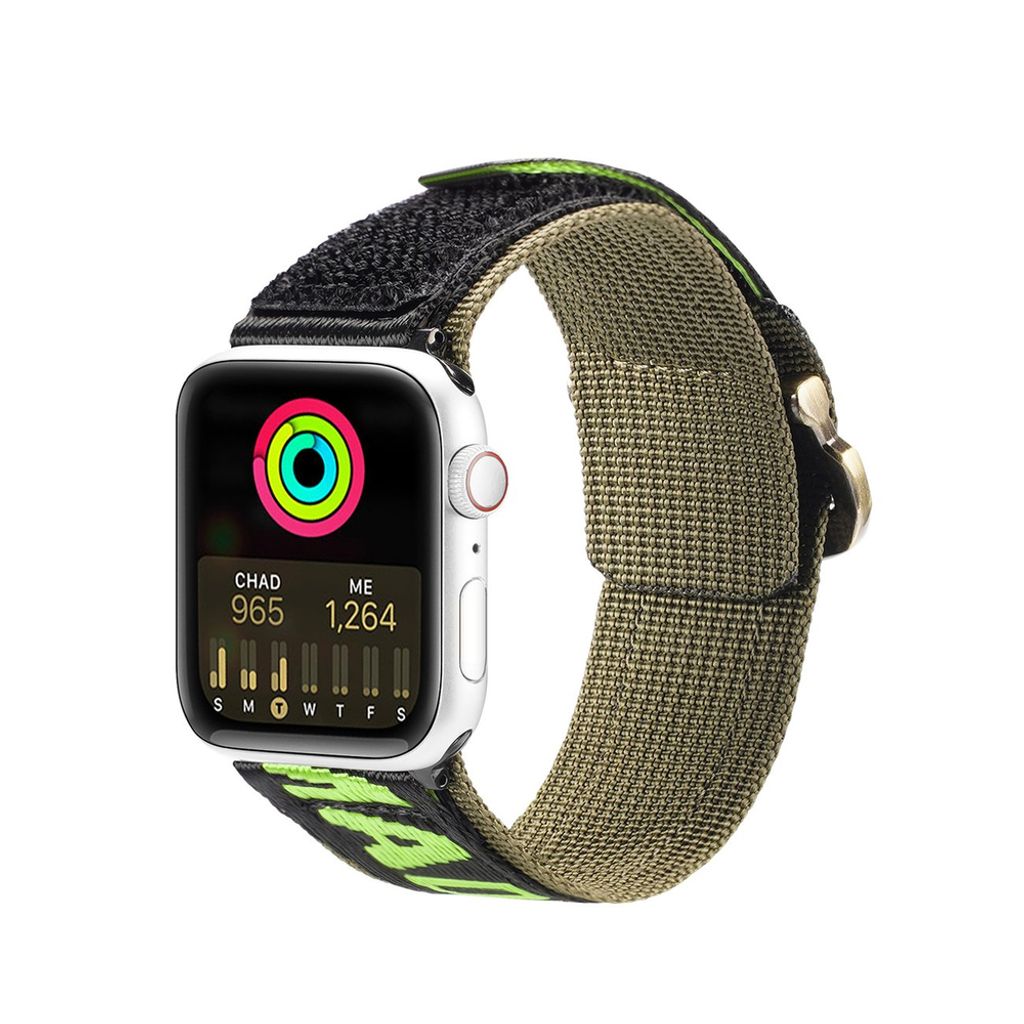 Dux Ducis Outdoor Urrem til Apple Watch 42/44/45/49mm - Sort/Grøn