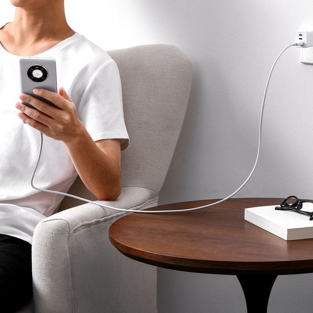 Baseus Superior Series SUPERVOOC USB-A til USB-C 65W 1m kabel hvid
