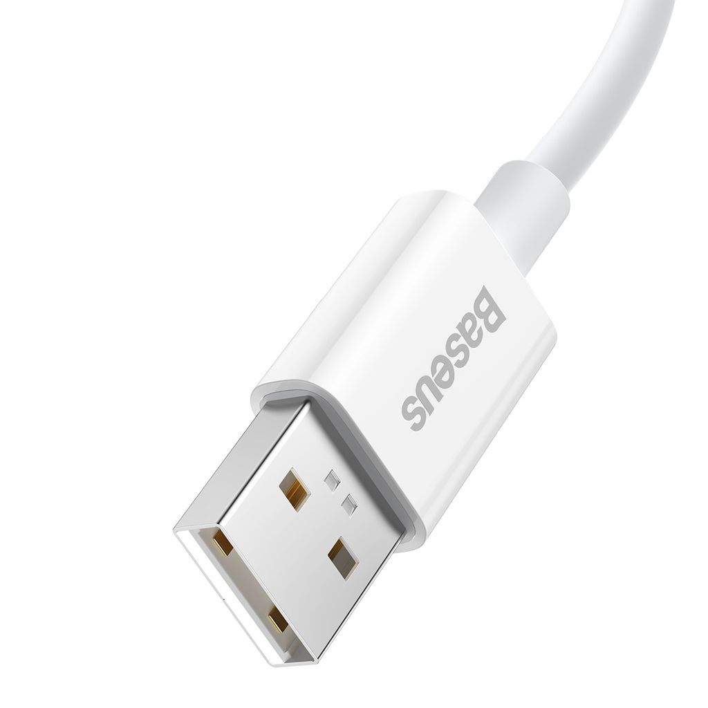 Baseus Superior Series SUPERVOOC USB-A til USB-C 65W 1m kabel hvid