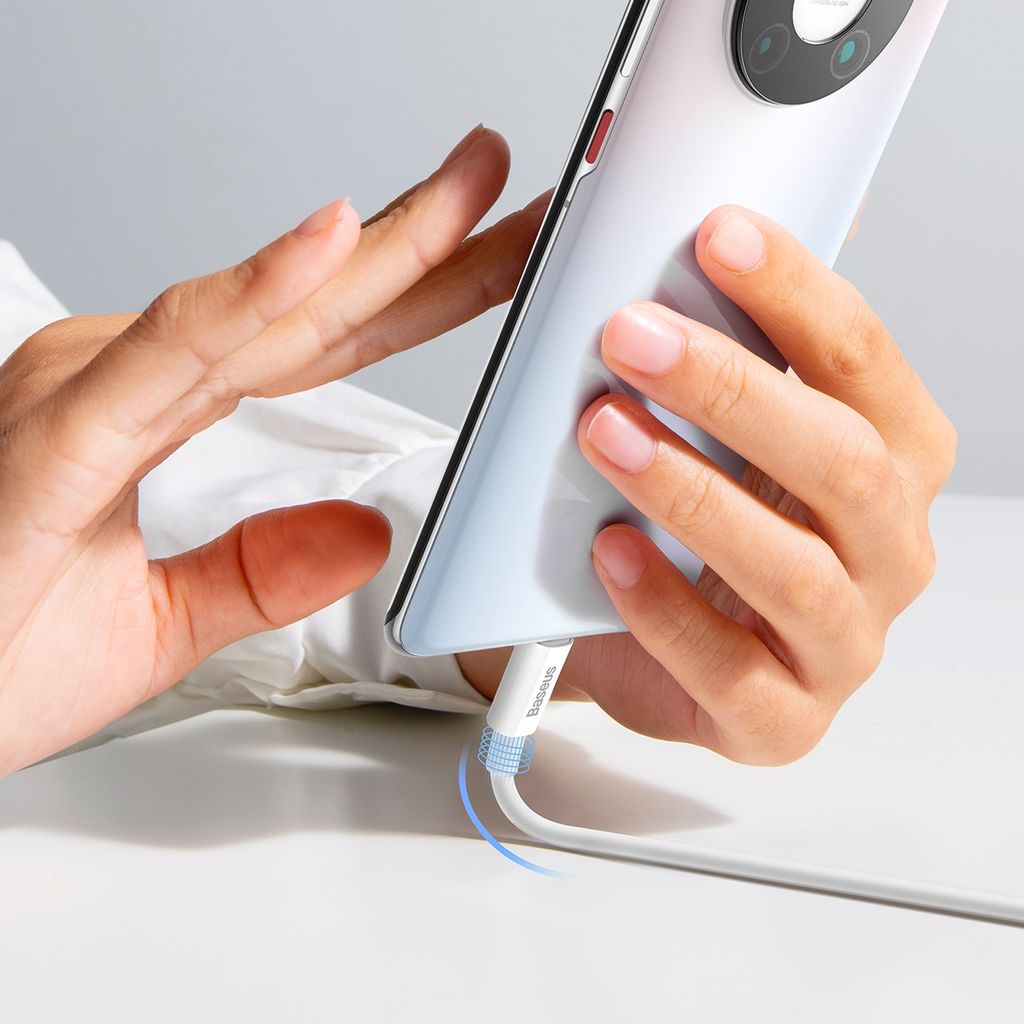Baseus Superior Series SUPERVOOC USB-A til USB-C 65W 1m kabel hvid