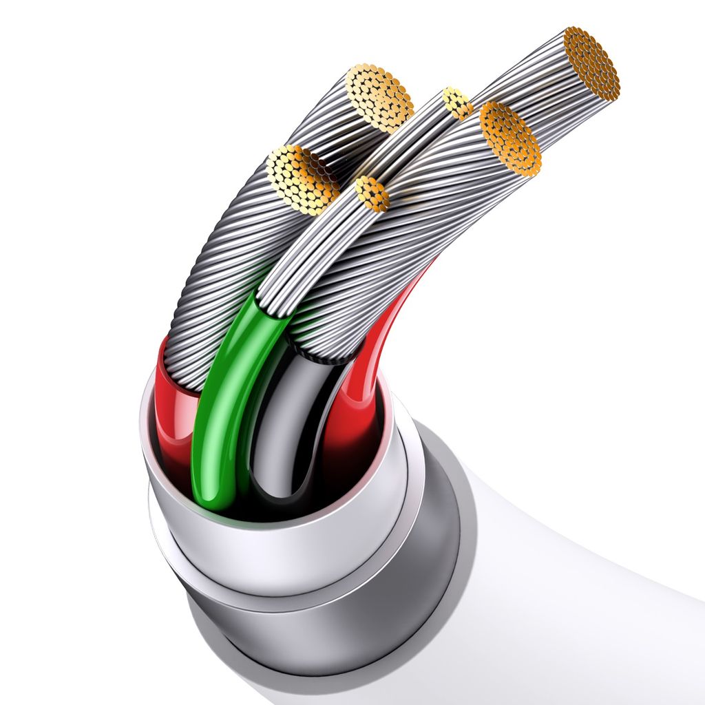 Baseus Superior Series SUPERVOOC USB-A til USB-C 65W 1m kabel hvid