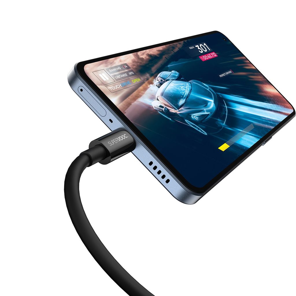 Baseus Superior Series SUPERVOOC USB-A til USB-C kabel 65W 2m sort