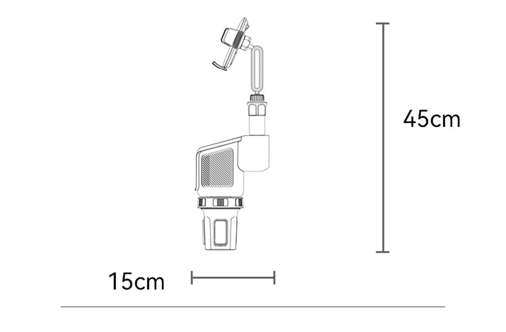 Yesido C273 2-i-1 telefon- og koppholder