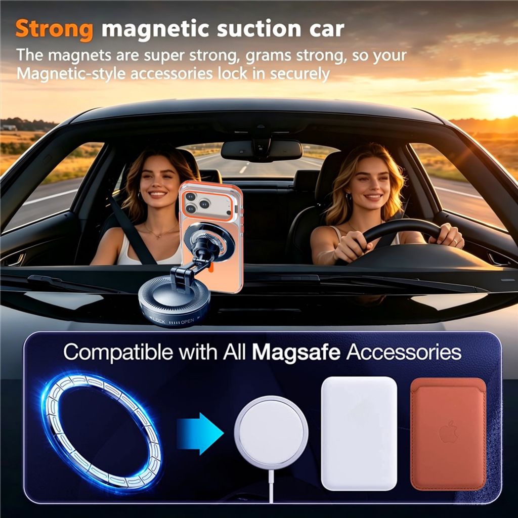 iPhone 18 Pro/17 Pro MagSafe Deksel med støtte - Oransje