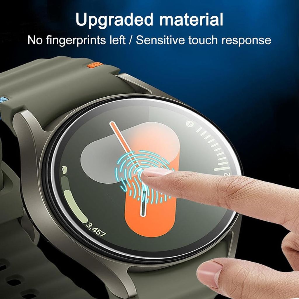 Samsung Galaxy Watch7 44mm Milanese-kellonranneke + näytönsuoja – Ruusukulta
